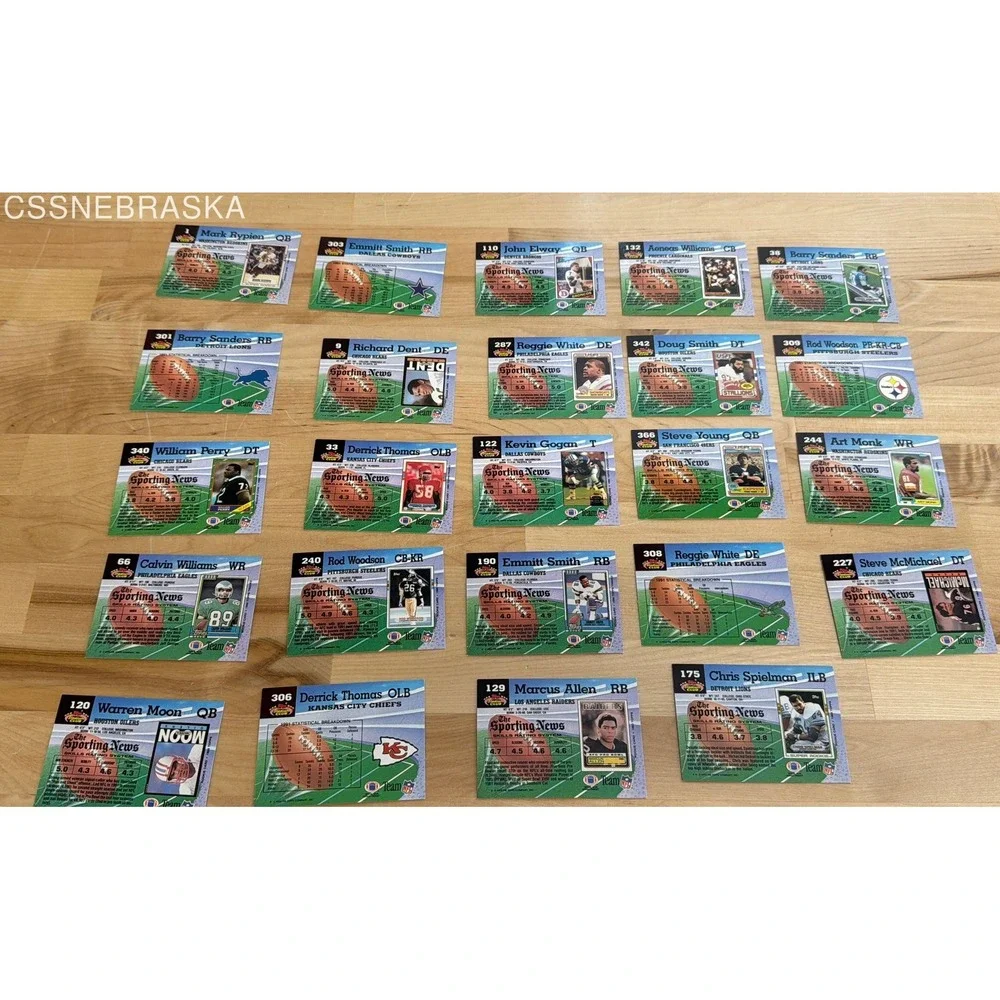 1992 Topps Stadium Club Football Card Lot Sanders Elway Smith Young Williams